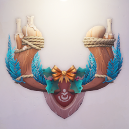 An in-game look at Winterlights Antler Mount.