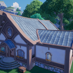 An in-game look at Glazed Grooves Tile Roof.