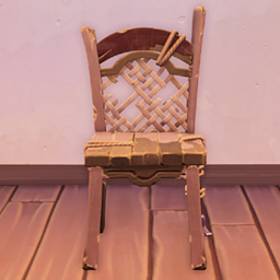 An in-game look at Makeshift Dining Chair.