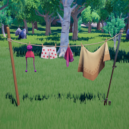 An in-game look at Makeshift Clothesline.