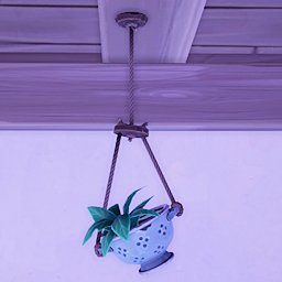 An in-game look at Makeshift Hanging Planter.