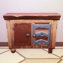 An in-game look at Makeshift Floor Cabinet.