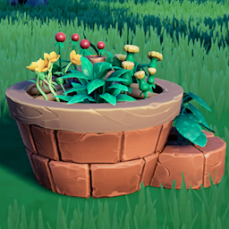 An in-game look at Makeshift Garden Bed.