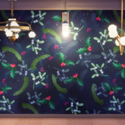 An in-game look at Jolly Holly Wallpaper.