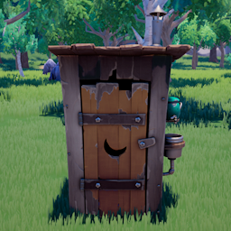 An in-game look at Makeshift Outhouse.