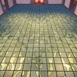 An in-game look at Golden Ripple Tile Floor.