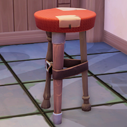 Makeshift Stool viewed at a different angle.