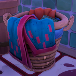 Laundry Basket as seen in-game next to Homestead Wastebasket.