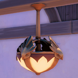 An in-game look at Emberborn Hanging Lamp.