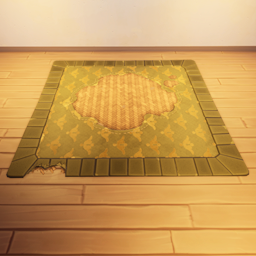 An in-game look at Makeshift Square Rug.