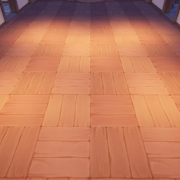 An in-game look at Basketweave Wood Floor.