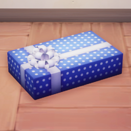An in-game look at Winterlights Blue present.