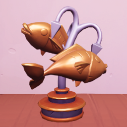 An in-game look at Gold Fishing Trophy.