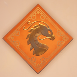 An in-game look at New Year Orange Wall Decor.