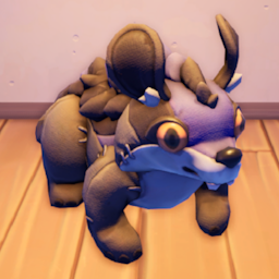 An in-game look at Banded Muujin Plush.
