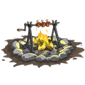 The icon of Campfire in the in-game inventory.