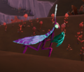 Ein Bild eines noch nicht gefangenen Fairy Mantis im Spiel.