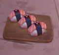Ein Bild von Sushi im Spiel.
