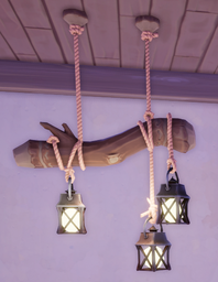 An in-game look at Log Cabin Chandelier.