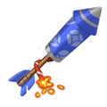 The icon of Blue Peony Firework in the in-game inventory.
