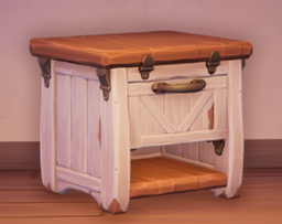 An in-game look at Ranch House Nightstand.