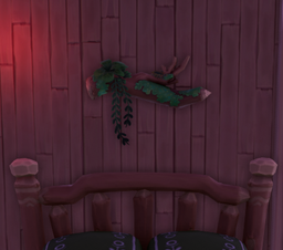 An in-game look at Log Cabin Wall Decor.