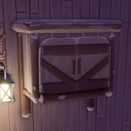 An in-game look at Log Cabin Wall Cabinet.