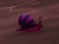 An in-game look at Stripeshell Snail when found in the wild.