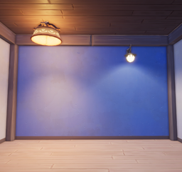 An in-game look at Steel Sapphire Stucco Wall.