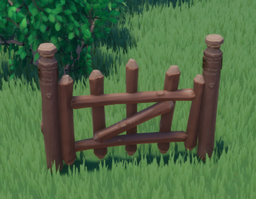 An in-game look at Log Cabin Swing Gate.