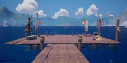 Another view of wooden dock.