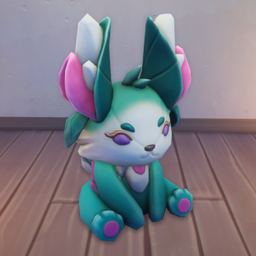 An in-game look at Spring Flutterfox Plush.