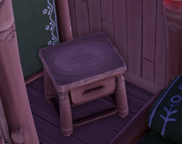 An in-game look at Log Cabin Nightstand.