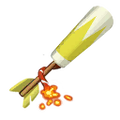 The icon of Yellow Spinning Firework in the in-game inventory.