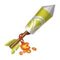 The icon of Yellow Crackling Firework in the in-game inventory.
