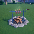 Campfire once finished cooking in-game.