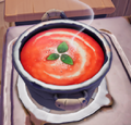 Een in-game blik op Romige Tomatensoep.