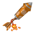 The icon of Orange Peony Firework in the in-game inventory.