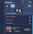 How to view player requests