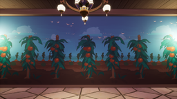 An in-game look at Tomato Vines Wallpaper.