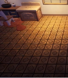 Brass Furnace Tile Floor in game.