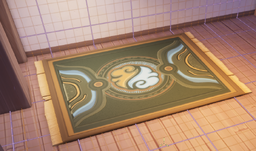 An in-game look at Dragontide Abstract Rug.