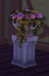 Bellflower Flower Planter as seen fron another angle ingame at furniture store.