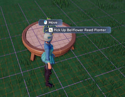 Bellflower Reed Planter as seen ingame while in housing editor mode.