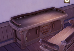 An in-game look at Log Cabin Sideboard.