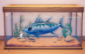 An in-game look at Bluefin Tuna in a fish tank.