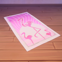 An in-game look at Summer Stripe Bird Towel.