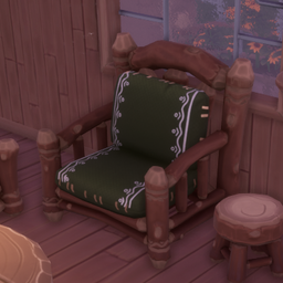An in-game look at Log Cabin Armchair.