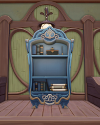 An in-game look at Dragontide Bookshelf.