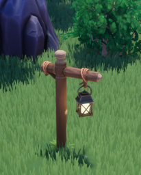 An in-game look at Log Cabin Short Lamp.